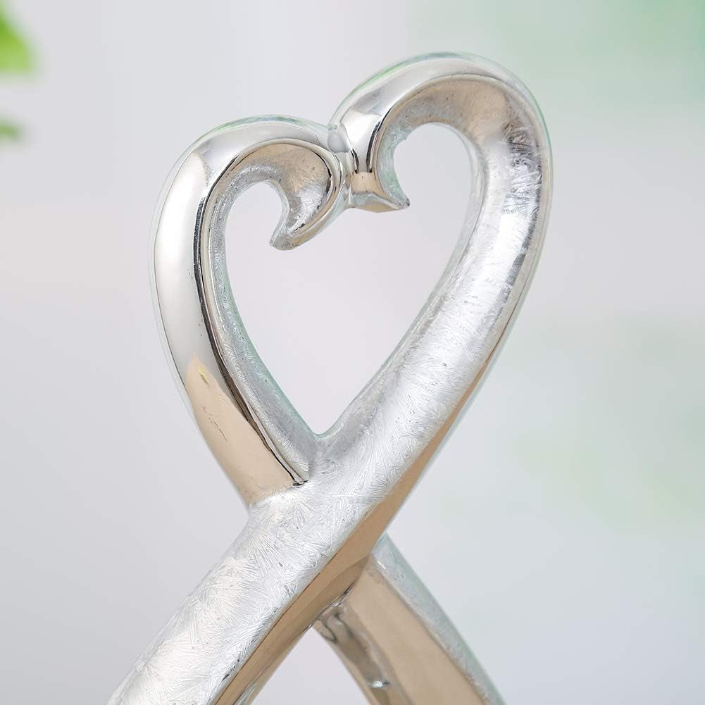 Ceramic Statue - Silver Statue - Pottery Decoration Sculpture - Creative Modern Home Office Decoration Collection Souvenir (Silver 3434)