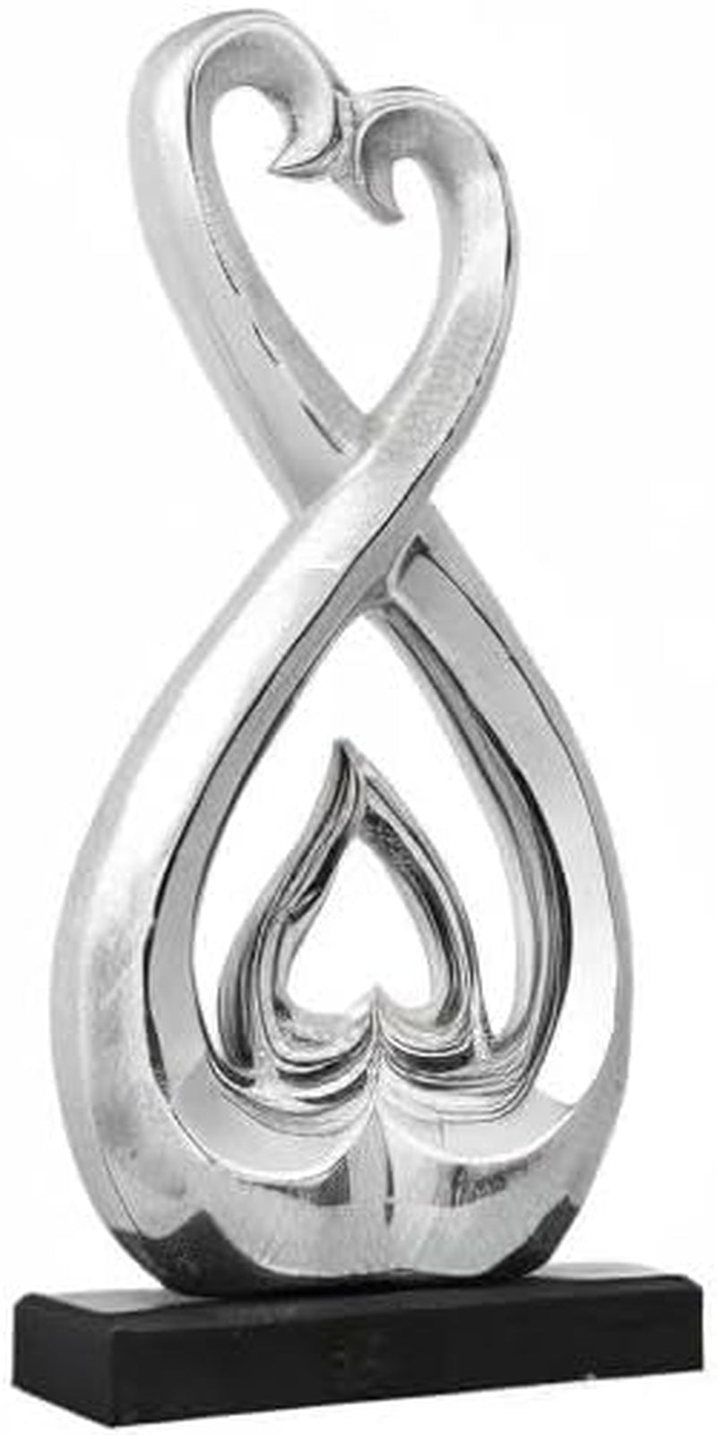 Ceramic Statue - Silver Statue - Pottery Decoration Sculpture - Creative Modern Home Office Decoration Collection Souvenir (Silver 3434)