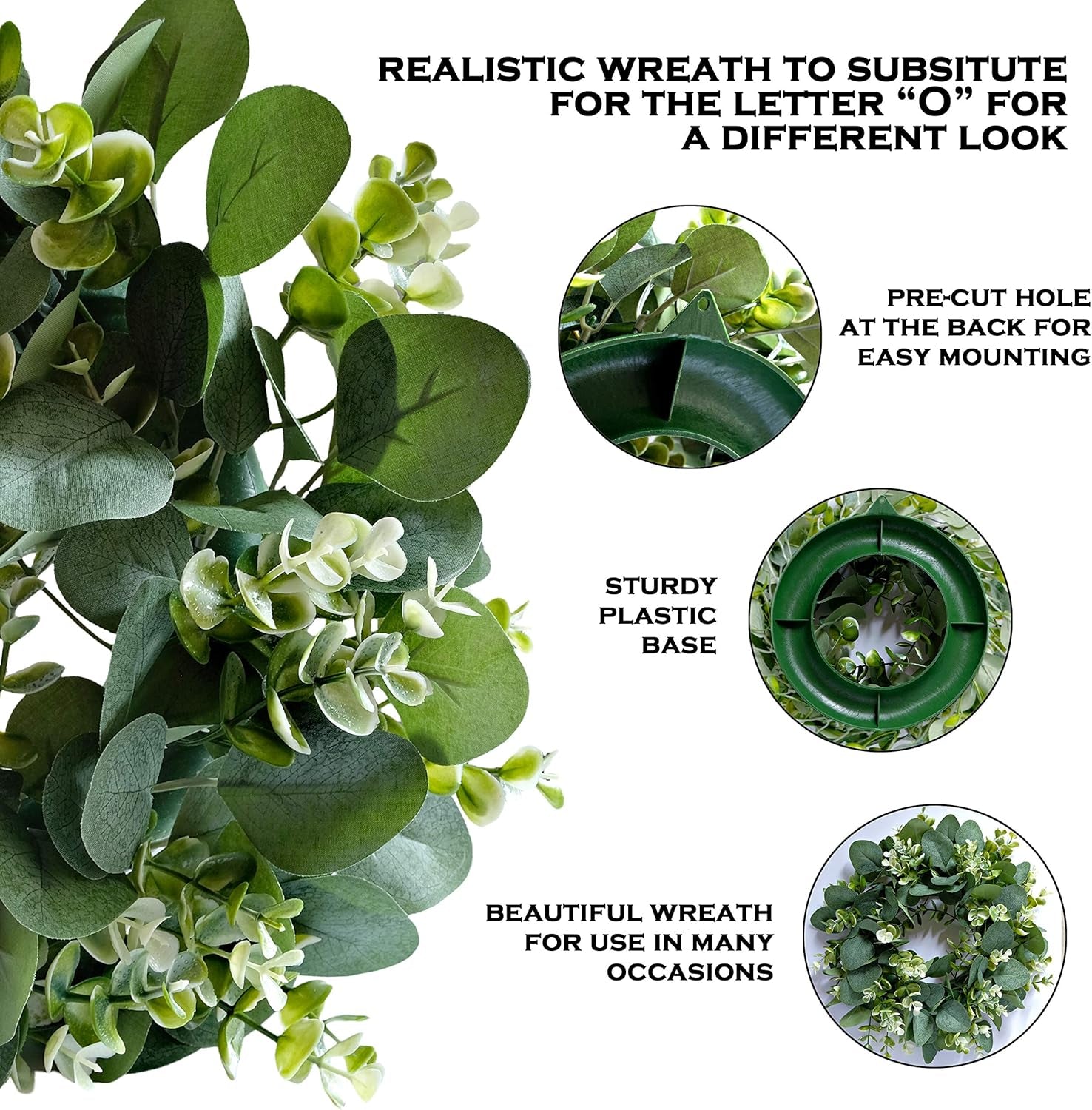 Home Letters for Wall with Wreath, Home Sign Wall Decor, Large Home Sign with Wreath, Home Wall Decor, Home Sign for Home Decor with Wreath, Home with Wreath Wall Decor, Letters for Wall Decor (Black)