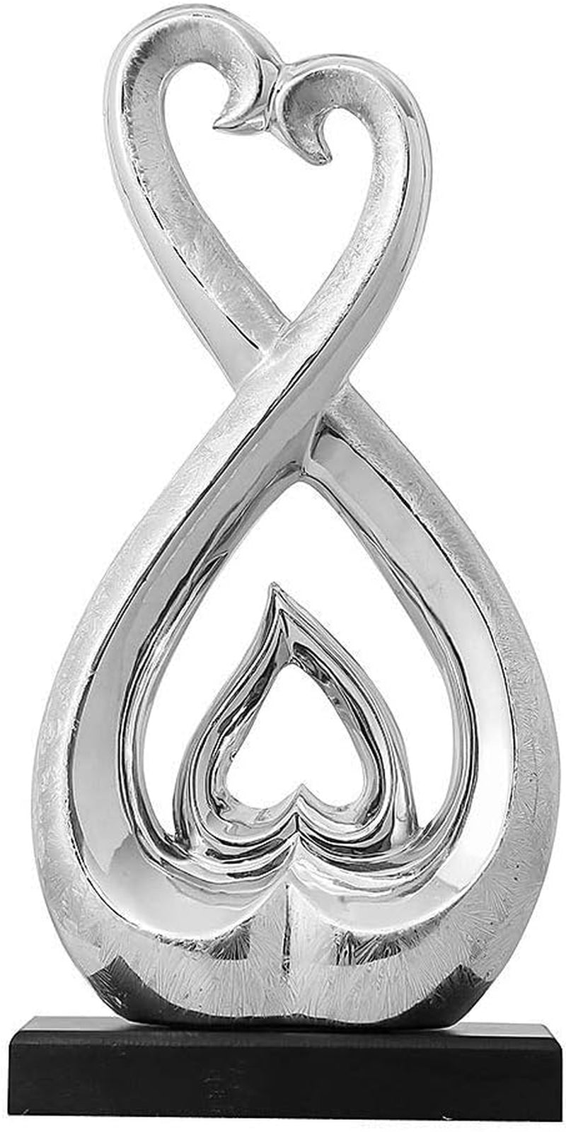 Ceramic Statue - Silver Statue - Pottery Decoration Sculpture - Creative Modern Home Office Decoration Collection Souvenir (Silver 3434)