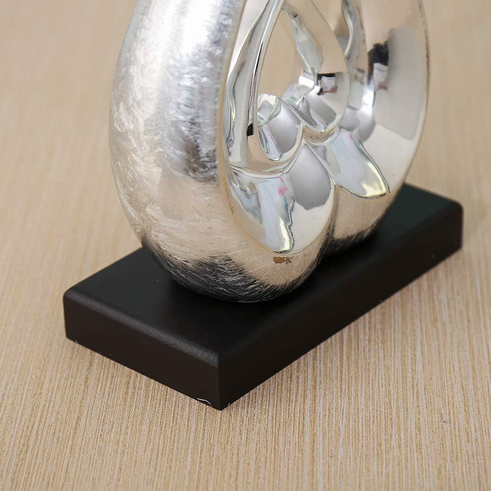 Ceramic Statue - Silver Statue - Pottery Decoration Sculpture - Creative Modern Home Office Decoration Collection Souvenir (Silver 3434)